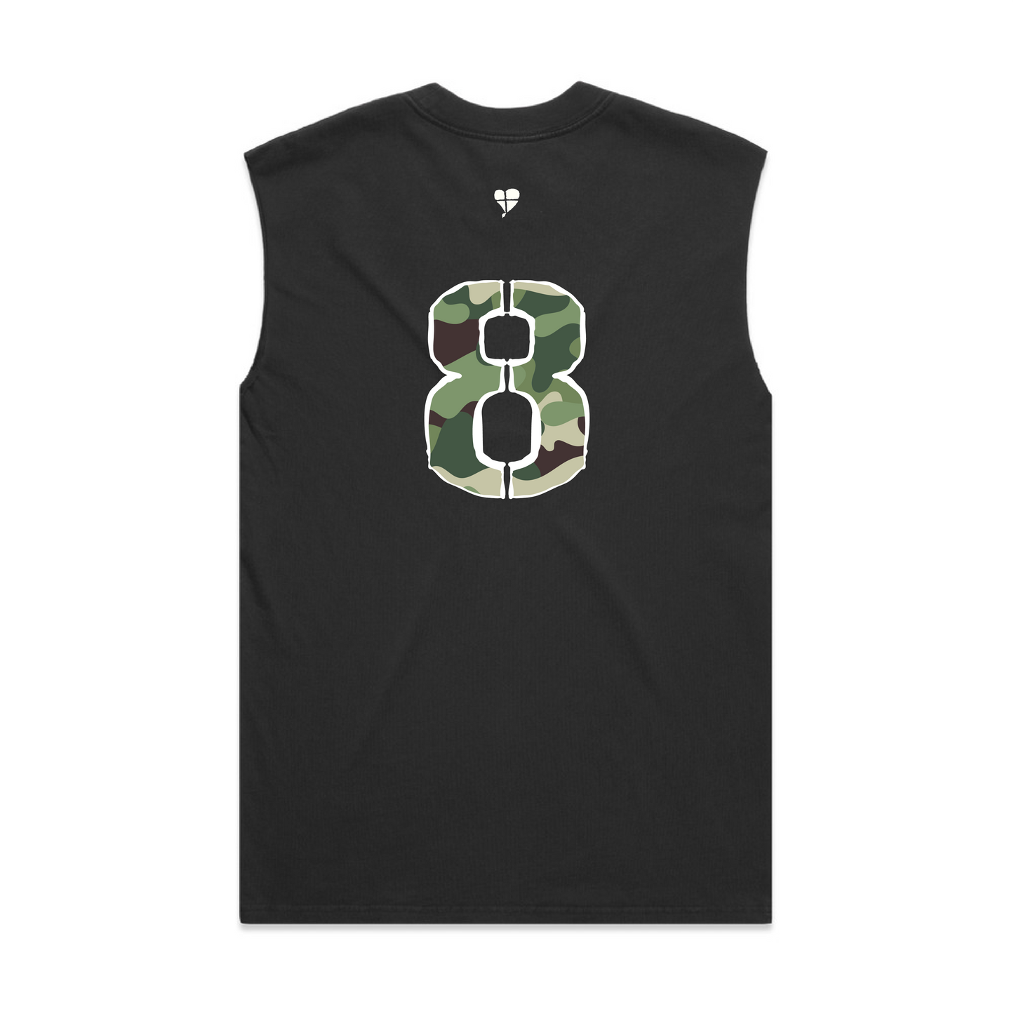 LTN: Lucky 08 - Heavy Faded Tank Black