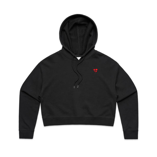 LTN Signature Collection: Premium Crop Hoodie - Black