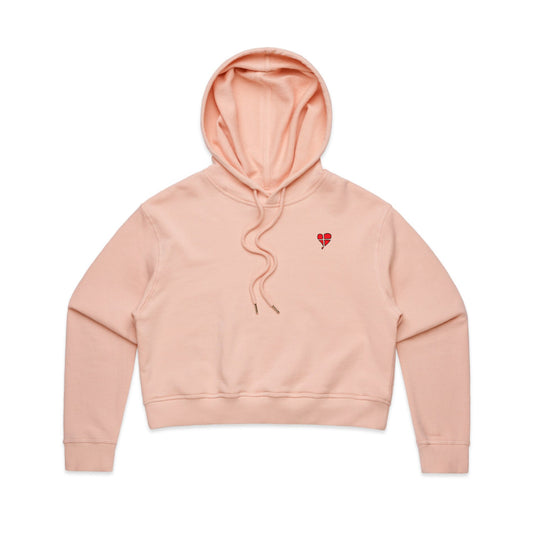LTN Signature Collection: Premium Crop Hoodie - Pale Pink