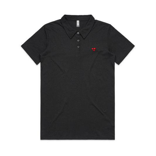 LTN Signature: Womens Polo Tee - Black