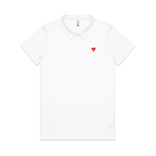 LTN Signature: Womens Polo Tee - White