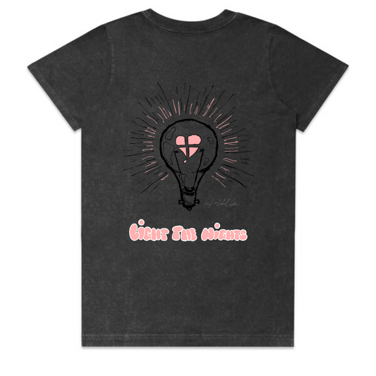LTN Collection: Light the Nights - Black Stone Wash Heavy Tee (Womens)