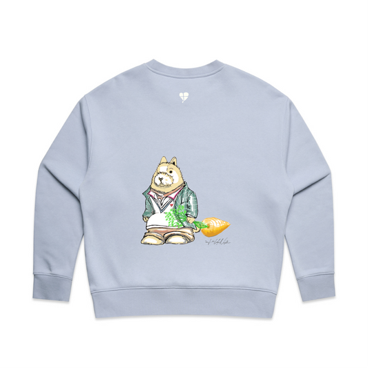 LTN Collection: Rabbit Sweatshirt - Powder Blue (Womens)