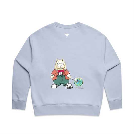LTN Collection: Rabbit Sweatshirt - Powder Blue (Womens)