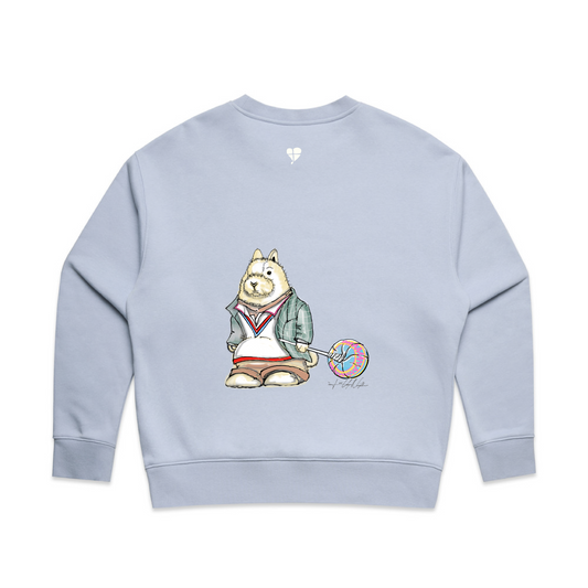 LTN Collection: Rabbit Sweatshirt - Powder Blue (Womens)