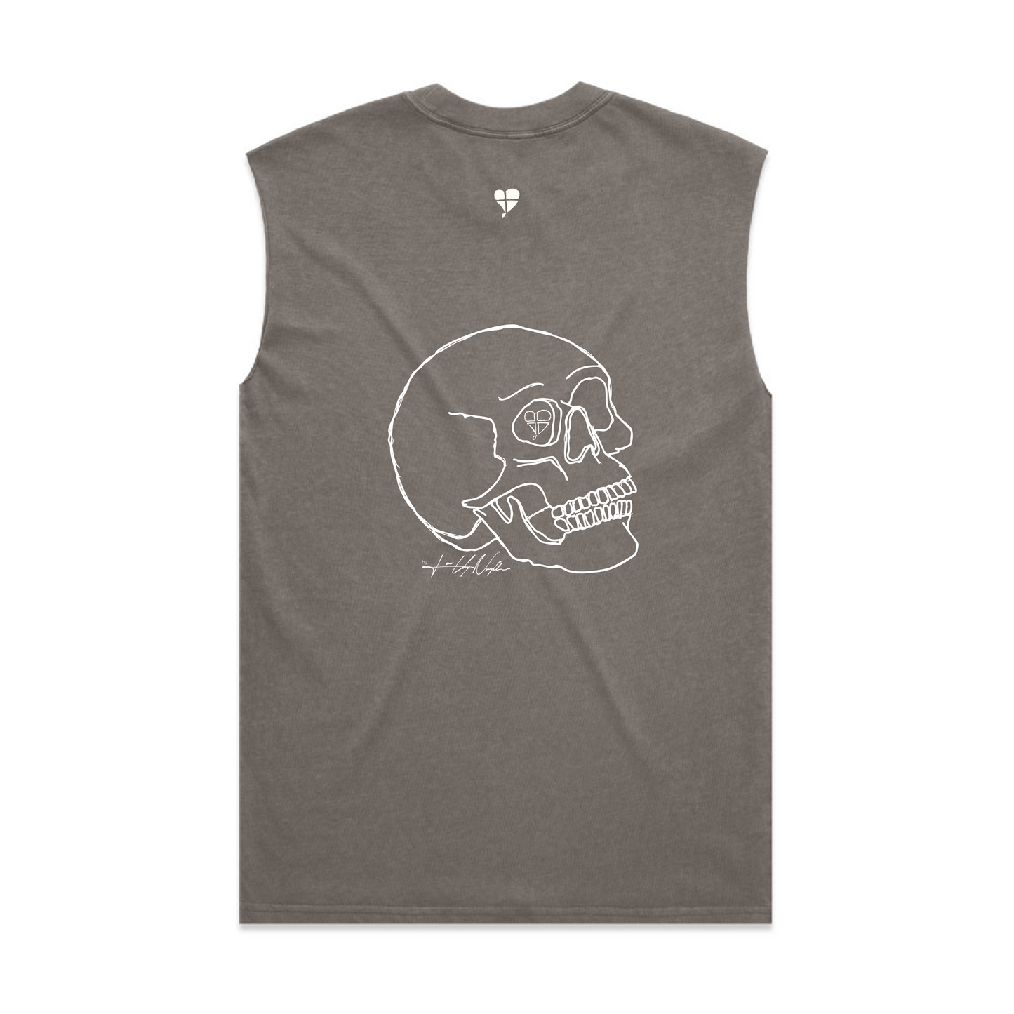 LTN: Skull - Heavy Faded Tank Grey