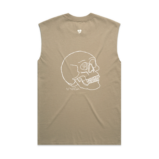 LTN: Skull - Heavy Faded Tank Khaki