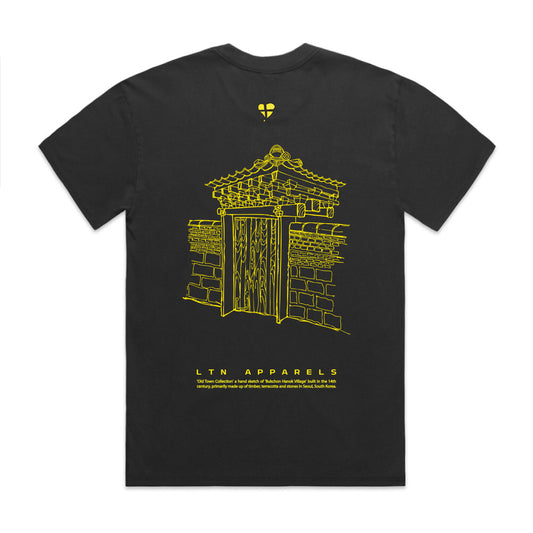 LTN Old Town Collection: Seoul Gate - Oversized Faded Tee Black (Mens)