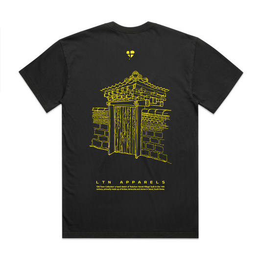 LTN Old Town Collection: Seoul Gate - Oversized Faded Tee Coal (Mens)