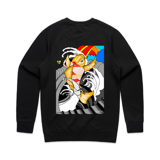 LTN: Japanese Koi Mid-Weight Sweatshirt (Mens) Black